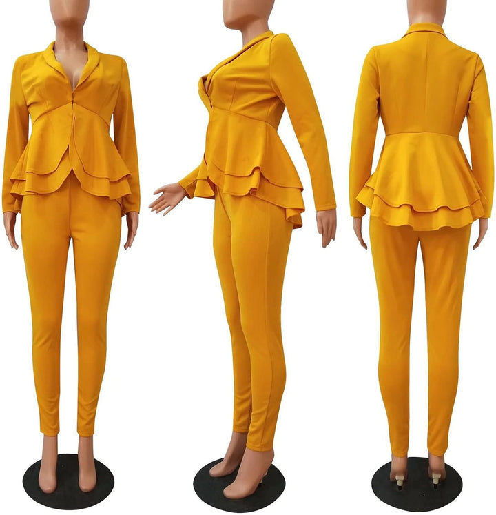 Blazer and Trousers Set - Faylinn-Blue-S-State of Style