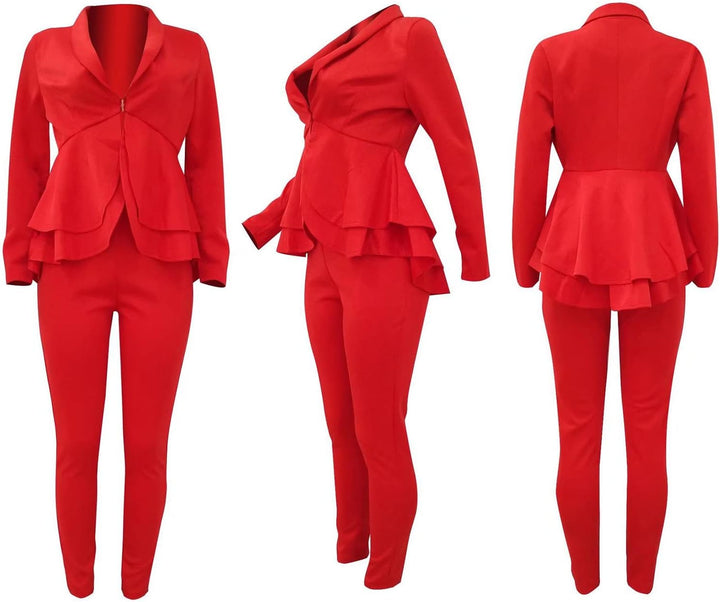 Blazer and Trousers Set - Faylinn-Blue-S-State of Style