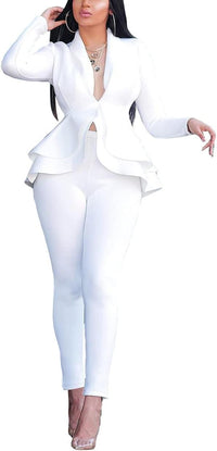 Blazer and Trousers Set - Faylinn-White-S-State of Style