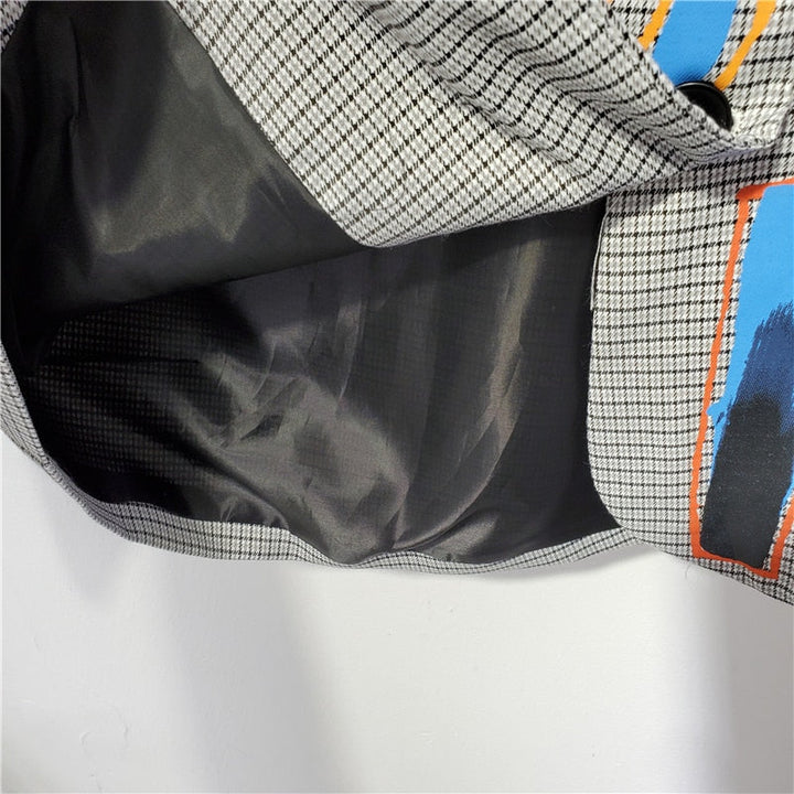 Blazer with Print and Pocket - Luna-S-State of Style