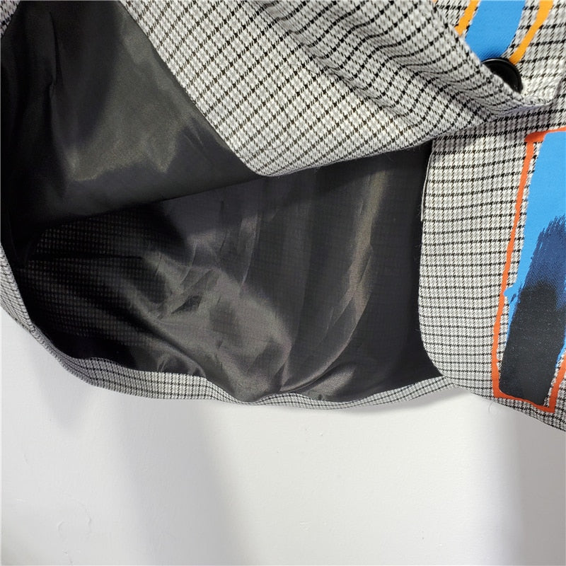 Blazer with Print and Pocket - Luna-S-State of Style