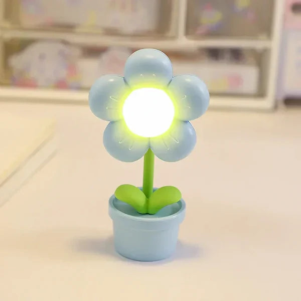 BlossomGlow Small Flower Soothing Table Lamp-Blue-State of Style