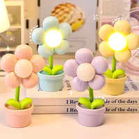 BlossomGlow Small Flower Soothing Table Lamp-Pink-State of Style