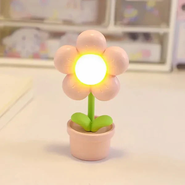 BlossomGlow Small Flower Soothing Table Lamp-Pink-State of Style