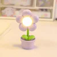 BlossomGlow Small Flower Soothing Table Lamp-Purple-State of Style