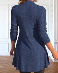 Blouse with Pleated Panels - Adeline-Blue-S-State of Style
