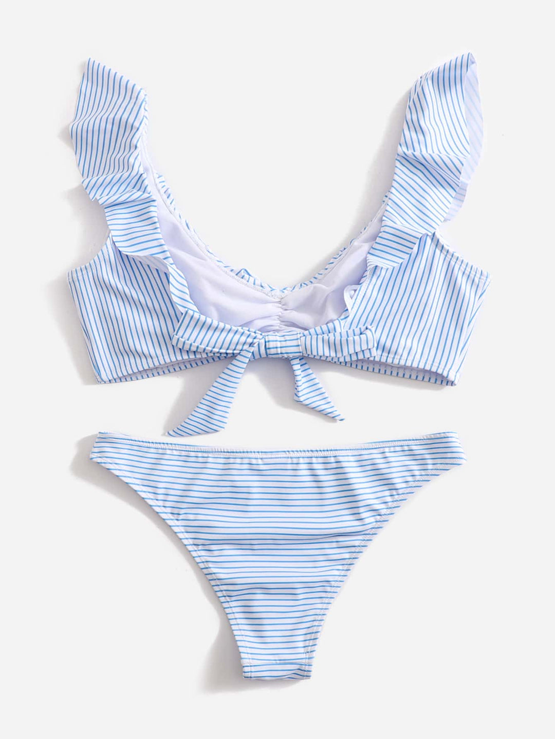 Blue and White Striped Bikini - Lina-XS-State of Style