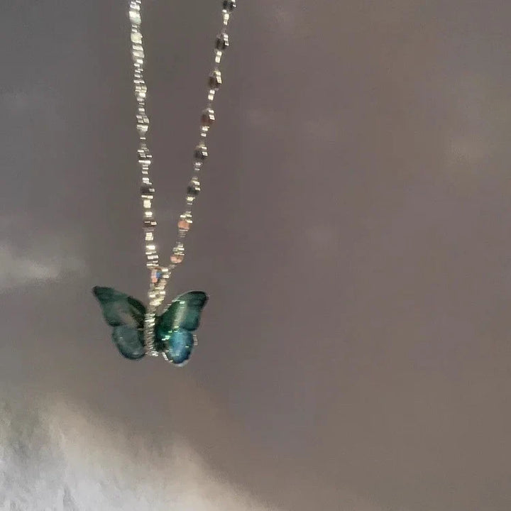 Blue Butterfly Necklace – Elina-State of Style