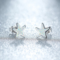 Blue Opal Starfish Earrings - Marina-Opal-Silver-State of Style