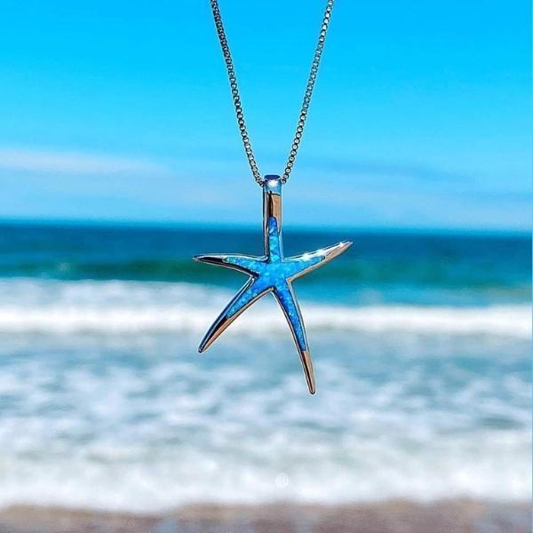 Blue Opal Starfish Necklace - Maris-State of Style