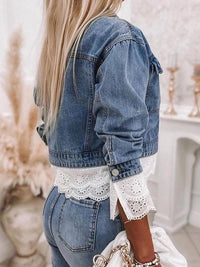 Blue Patchwork Denim Jacket - Rowena-S-State of Style