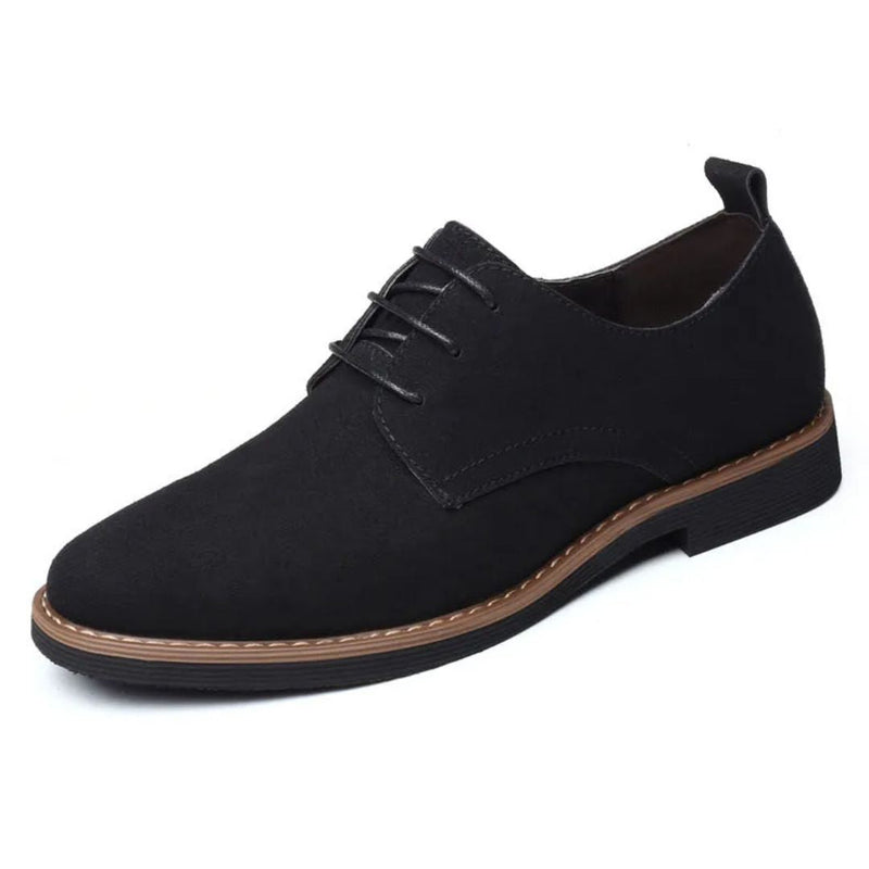 Blue Suede Oxford Sneakers Louis – Casual Comfort & Style-Black-5.0-State of Style