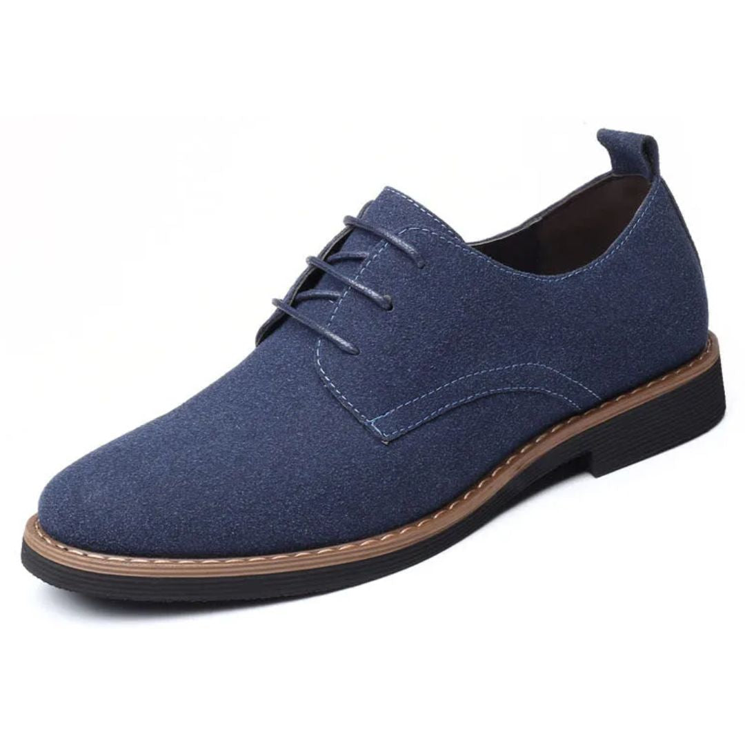 Blue Suede Oxford Sneakers Louis – Casual Comfort & Style-Blue-5.0-State of Style