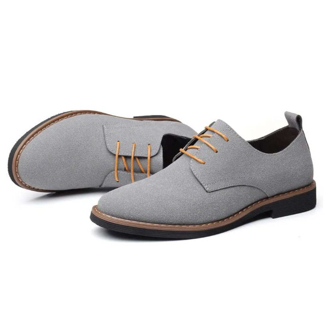 Blue Suede Oxford Sneakers Louis – Casual Comfort & Style-Brown-5.0-State of Style