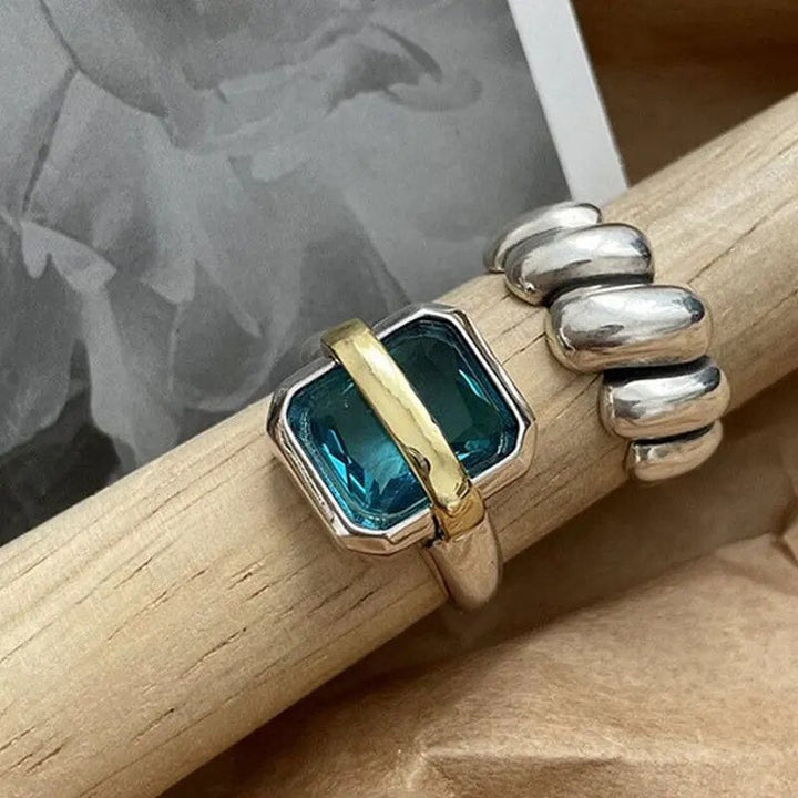 Blue Zircon Silver Ring | Elegant | Sparkling | Timeless Design-State of Style