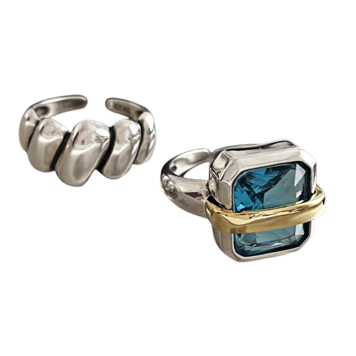 Blue Zircon Silver Ring | Elegant | Sparkling | Timeless Design-State of Style