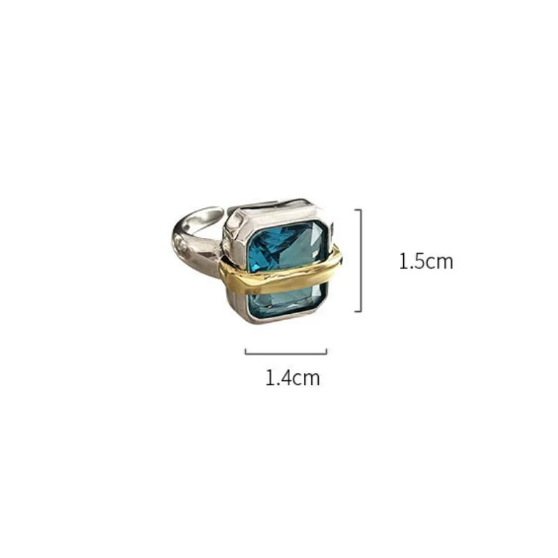 Blue Zircon Silver Ring | Elegant | Sparkling | Timeless Design-State of Style