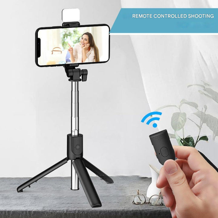 Bluetooth Selfie Stick & Tripod - FlexiShot-Black-State of Style