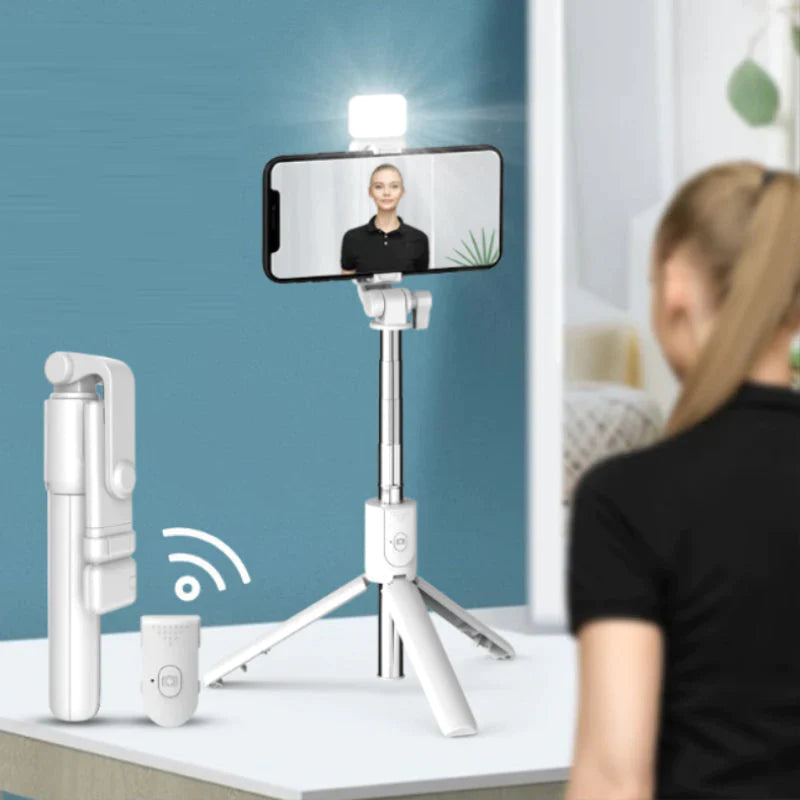 Bluetooth Selfie Stick & Tripod - FlexiShot-White-State of Style