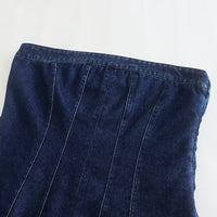 Bobbie Strapless Denim Dress | Cool and Unique-Light Blue-XS-State of Style