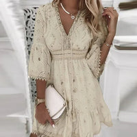 Bohemian Chic Dress - Bella-Beige-S-State of Style