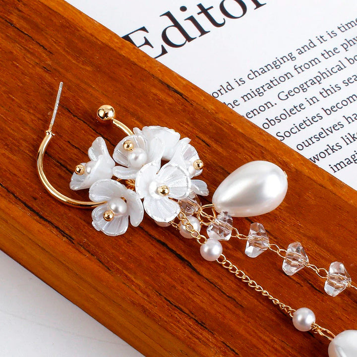 Bohemian Earrings | Pearl and Crystal Dangle Earrings-State of Style