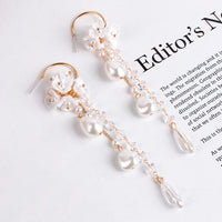 Bohemian Earrings | Pearl and Crystal Dangle Earrings-State of Style