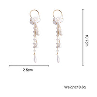 Bohemian Earrings | Pearl and Crystal Dangle Earrings-State of Style