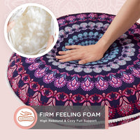 Bohemian Mandala Meditation Floor Cushion-Aqua-State of Style
