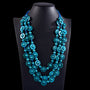 Bohemian Multi-Layered Wooden Bead Necklace-BLAU-State of Style