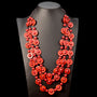 Bohemian Multi-Layered Wooden Bead Necklace-ORANGE-State of Style