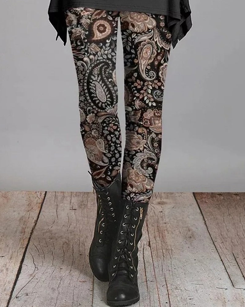 Bohemian Retro Leggings with Ethnic Prints – Ziva-2-S-State of Style