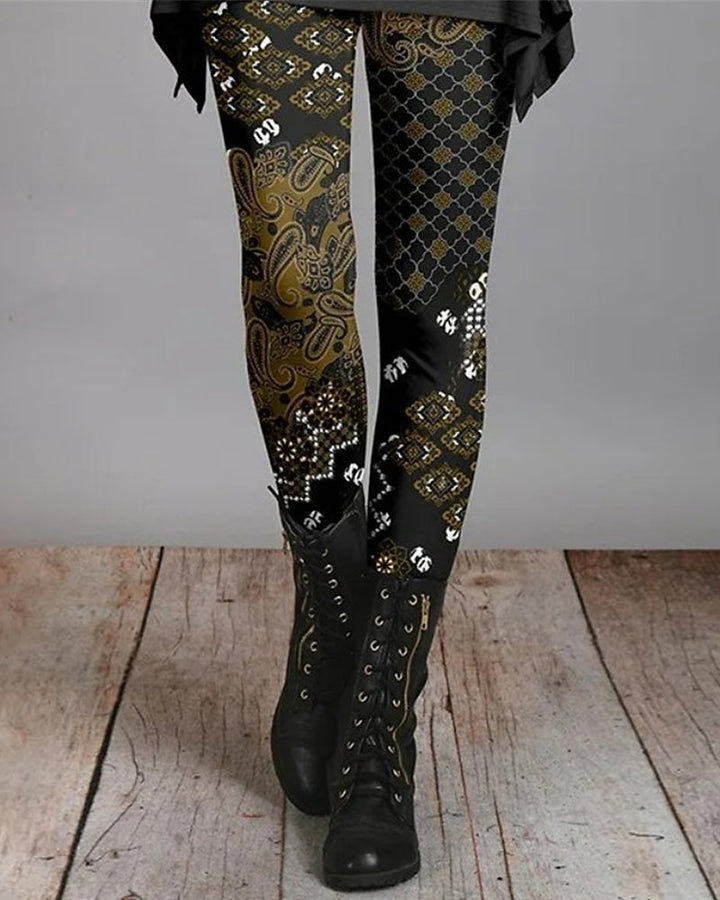 Bohemian Retro Leggings with Ethnic Prints – Ziva-4-S-State of Style