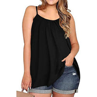 Bohemian Summer Sling Top in Plus Size-Black-2XL-State of Style