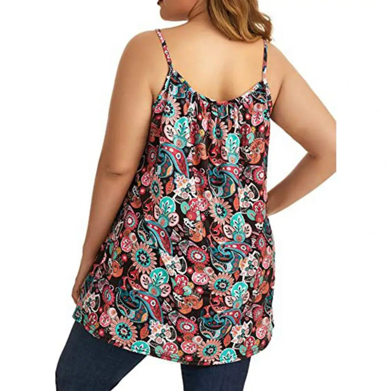 Bohemian Summer Sling Top in Plus Size-Black-2XL-State of Style