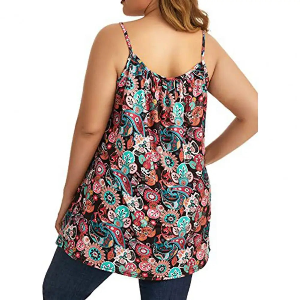 Bohemian Summer Sling Top in Plus Size-Black-2XL-State of Style
