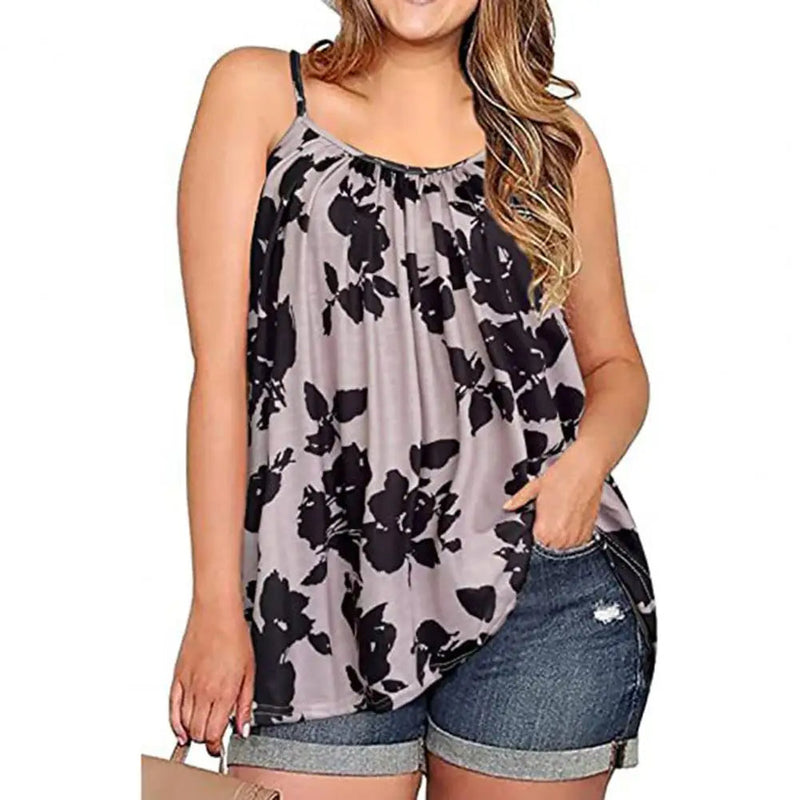 Bohemian Summer Sling Top in Plus Size-Purple-2XL-State of Style