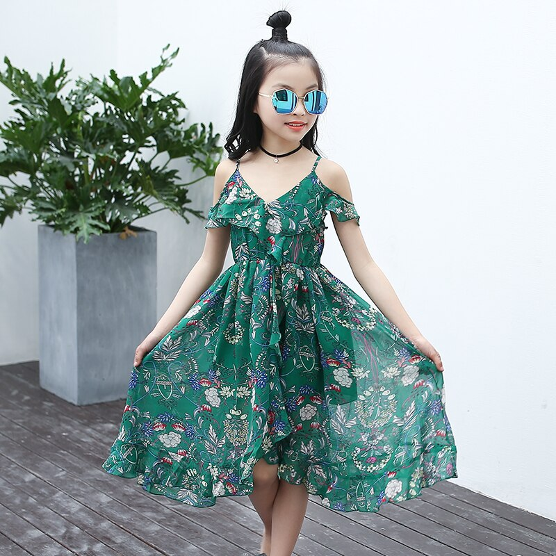 Boho Dress for Kids | Stylish & Comfortable-Green-4-5 years-State of Style