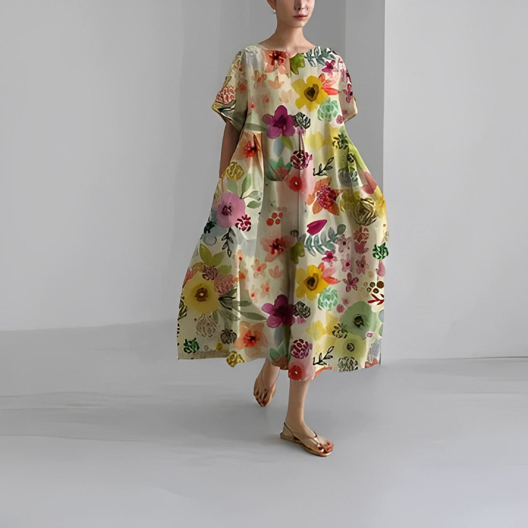 Boho Floral Maxi Dress - FloraChic-LX-45-S-State of Style