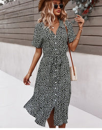 Boho Flower Midi Dress - Isla-Black-S-State of Style