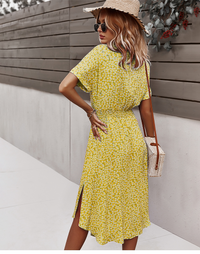 Boho Flower Midi Dress - Isla-Blue-S-State of Style