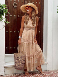 Boho Ibiza Dress - Solana-Khaki-S-State of Style