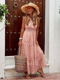 Boho Ibiza Dress - Solana-Pink-S-State of Style