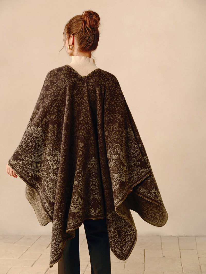 Boho Reversible Poncho - Seraphina-State of Style