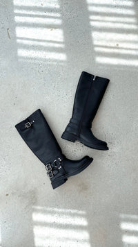 Bold Black Combat Boots - Aris-5-State of Style