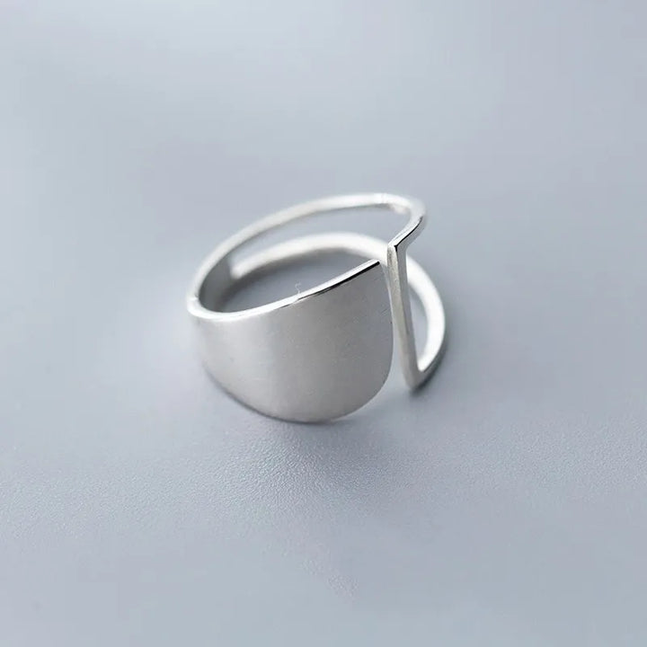 Bold Hollow Geometric Punk Ring-State of Style