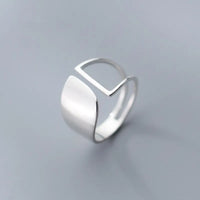 Bold Hollow Geometric Punk Ring-State of Style