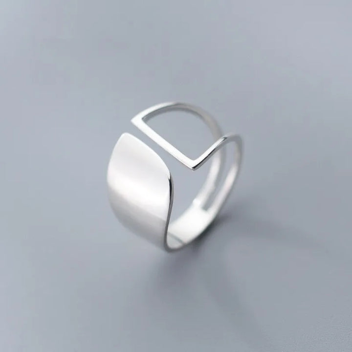 Bold Hollow Geometric Punk Ring-State of Style