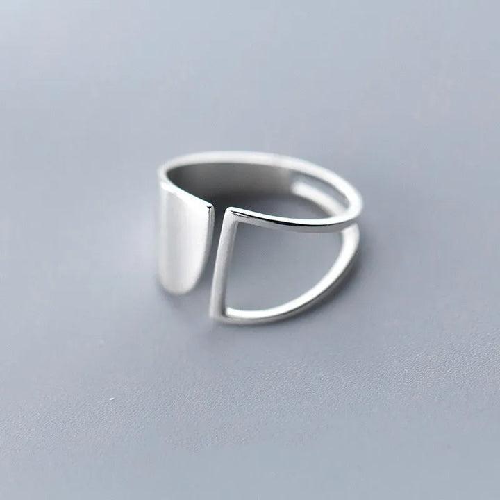 Bold Hollow Geometric Punk Ring-State of Style
