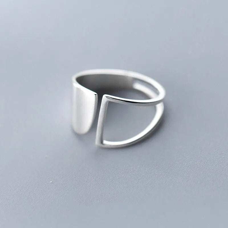 Bold Hollow Geometric Punk Ring-State of Style